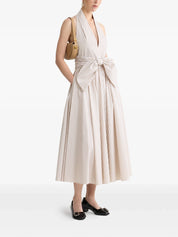 Halterneck knot midi dres