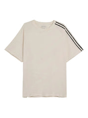 Y-3 Raw Edge Three-Stripes T-Shirt - Chalk White