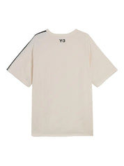 Y-3 Raw Edge Three-Stripes T-Shirt - Chalk White
