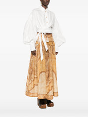 Rebellion poplin wrap blouse