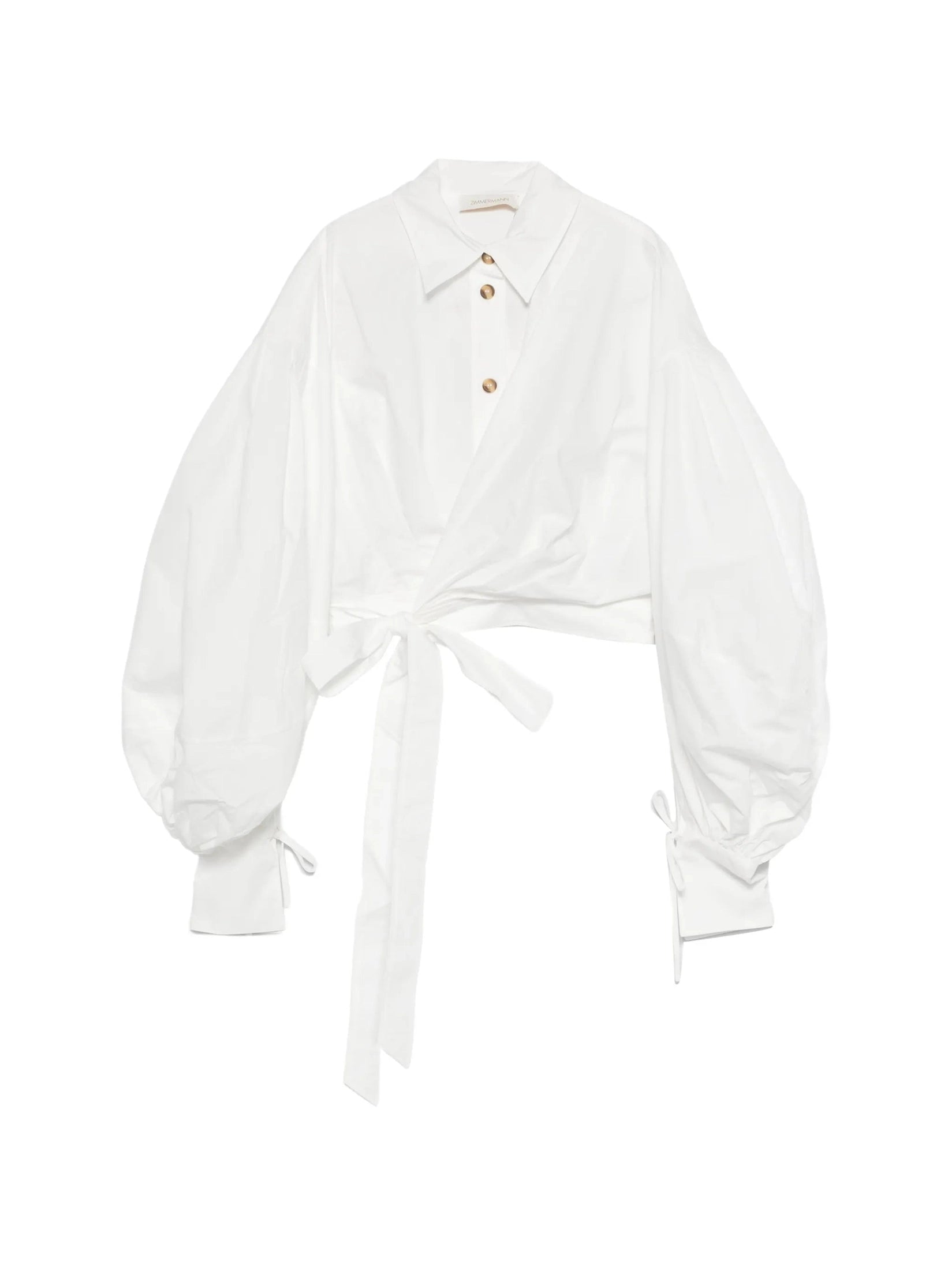 Rebellion poplin wrap blouse