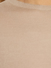 Cashmere silk short sleeve crewneck sweater