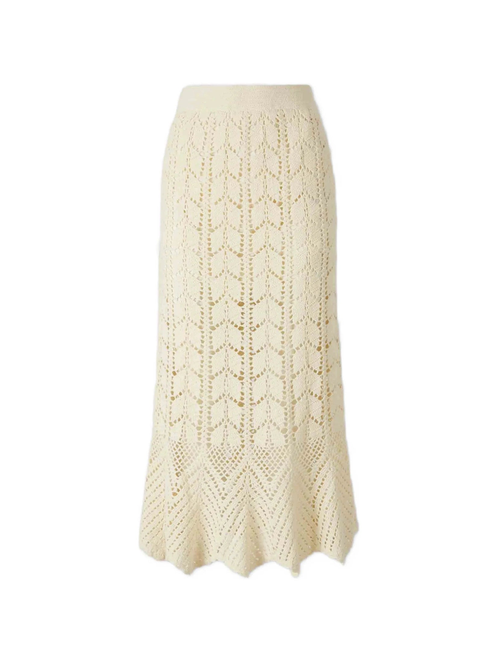 Awaken lace crochet midi skirt