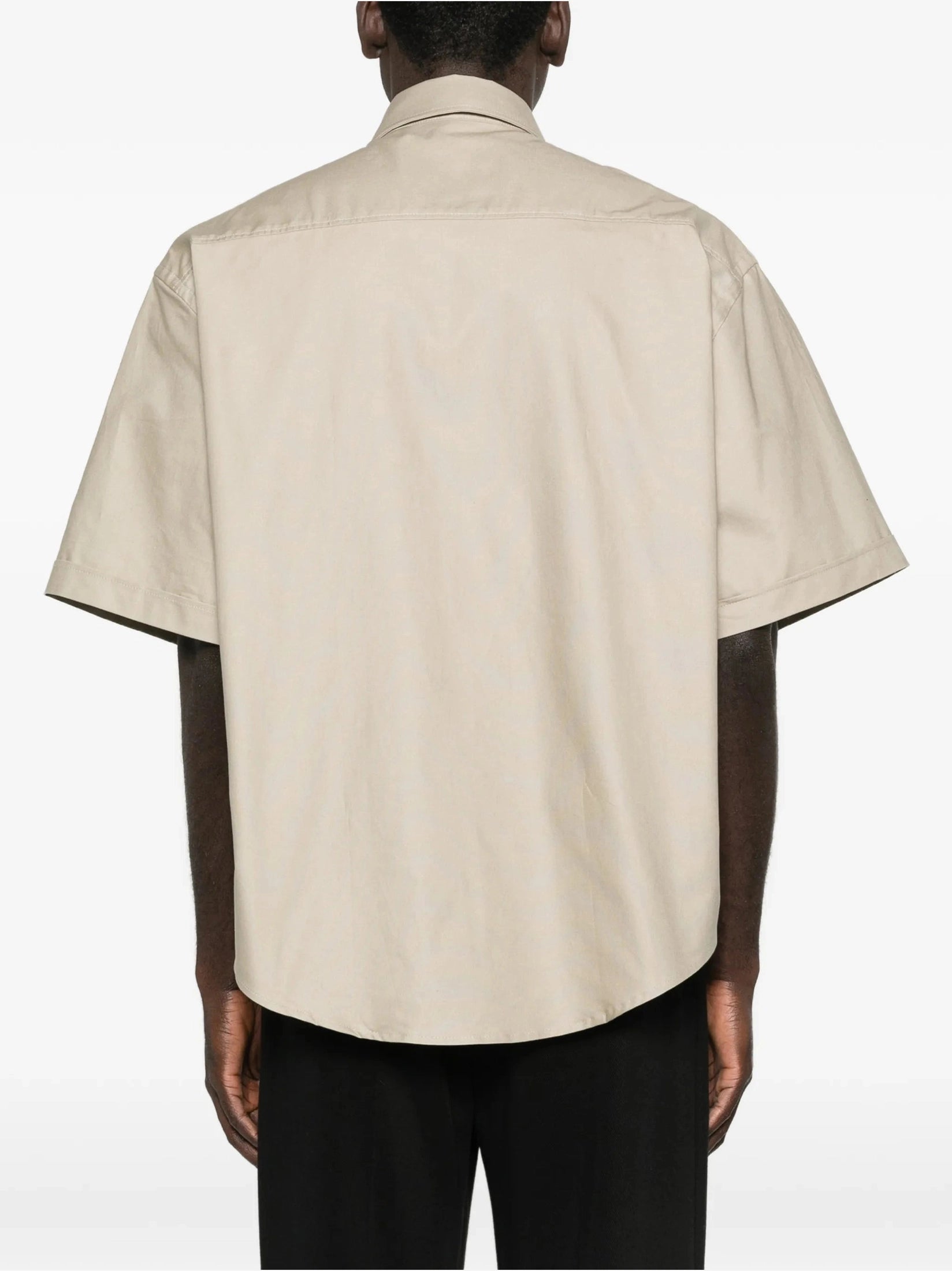 Embroidered boxy short sleeve shirt