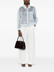 Organza bomber with patch pocket