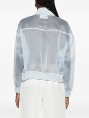 Organza bomber with patch pocket