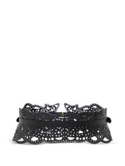 Perforated leather belt