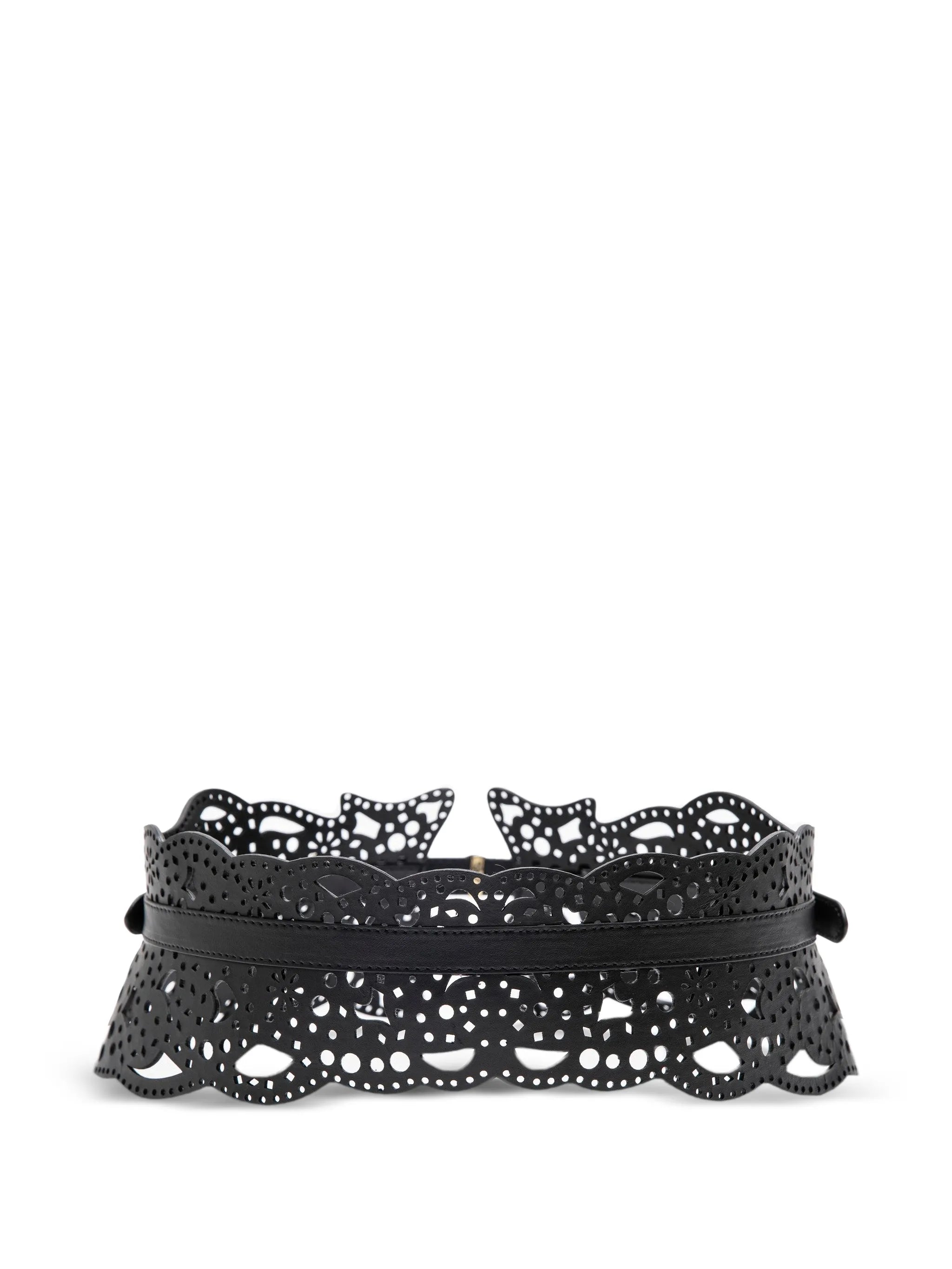 Perforated leather belt