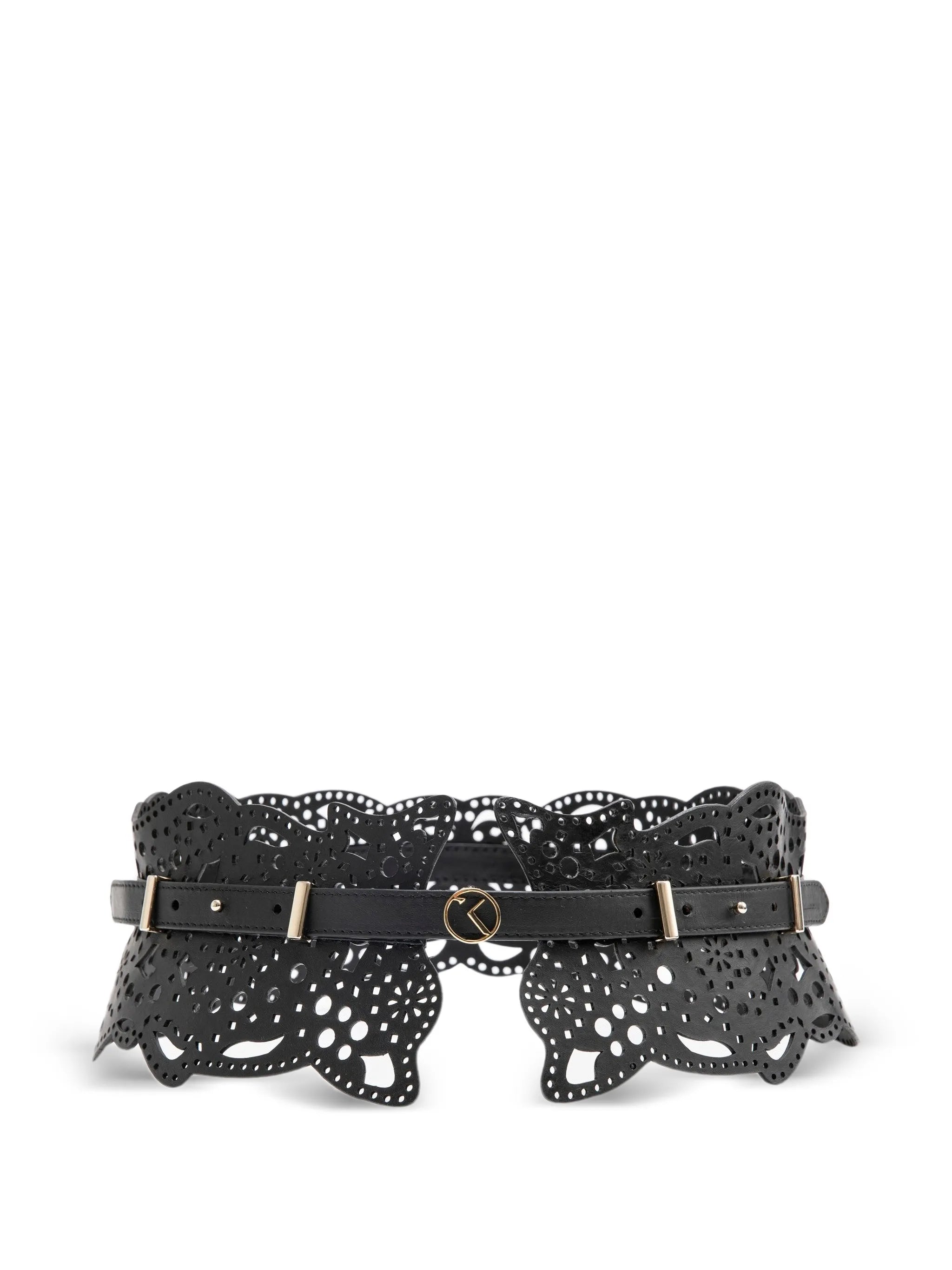 Perforated leather belt