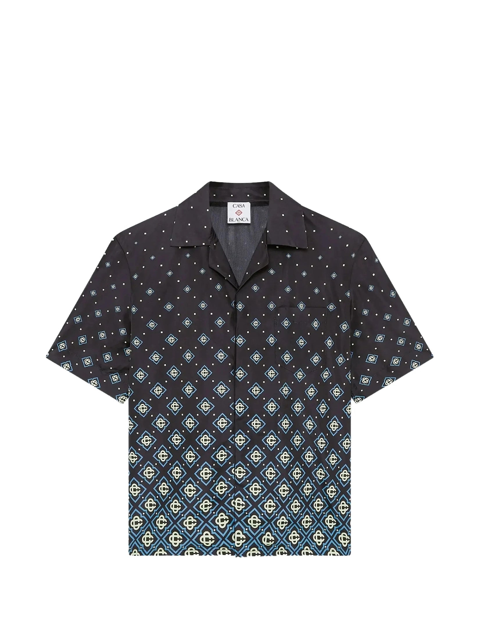 Degrade black monogram swim shirt