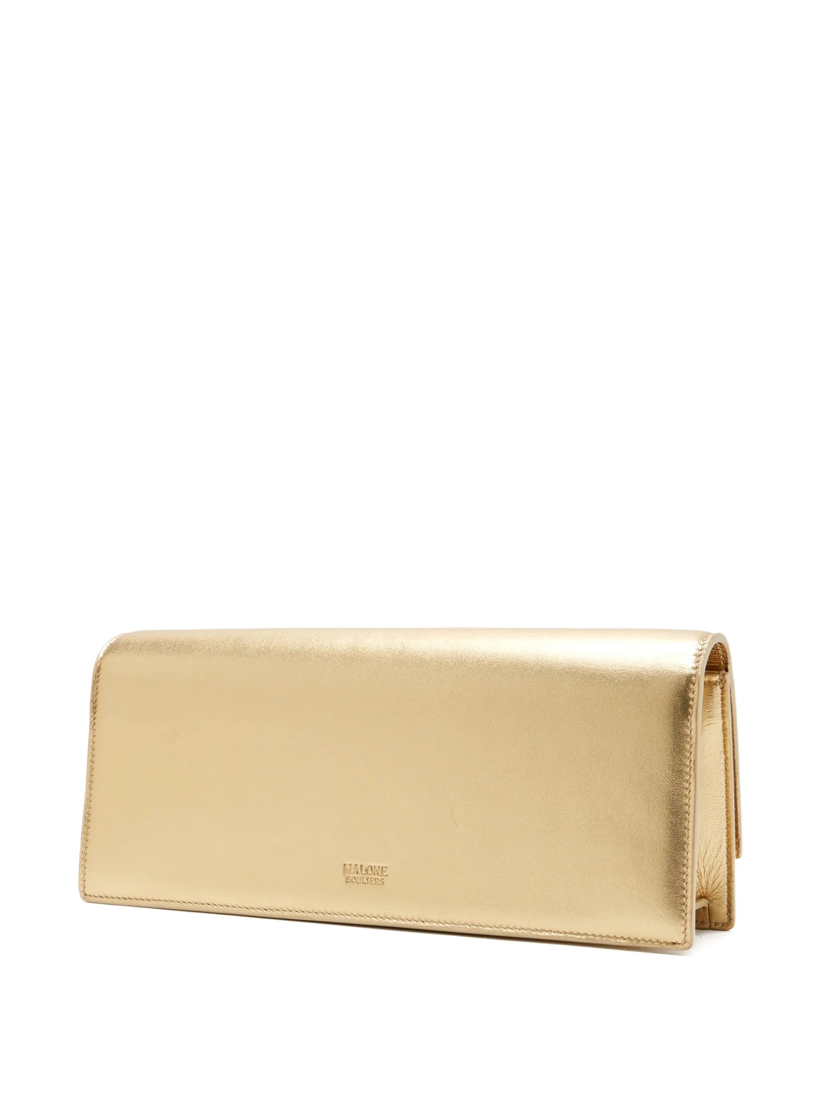 Vivien antique gold clutch bag