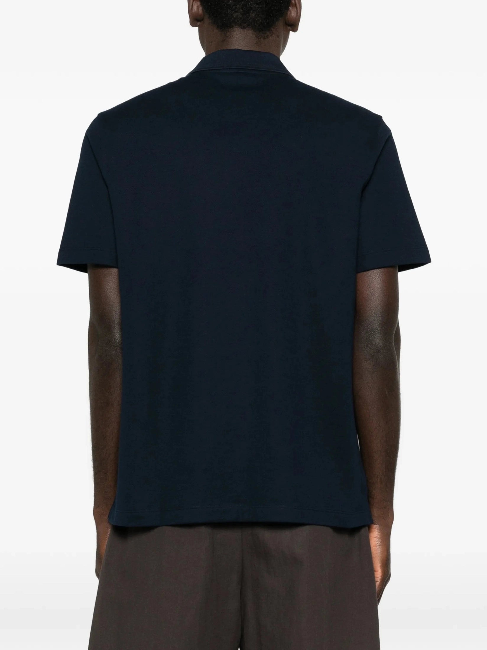 Buttoned Polo Shirt - Dark Navy Blue
