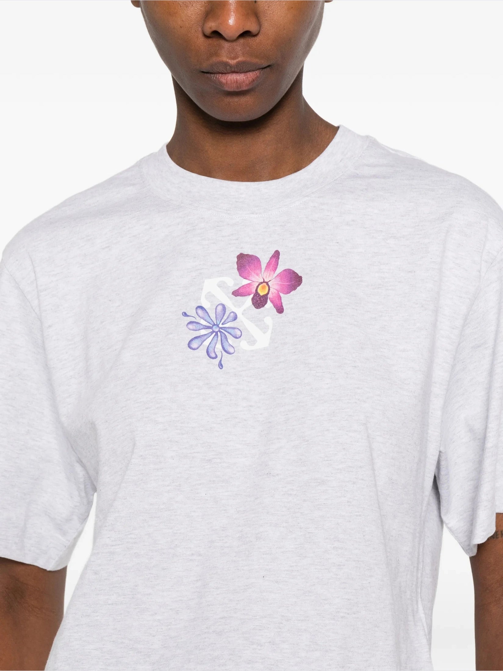 Mini arrow soft life crop tee gray melan