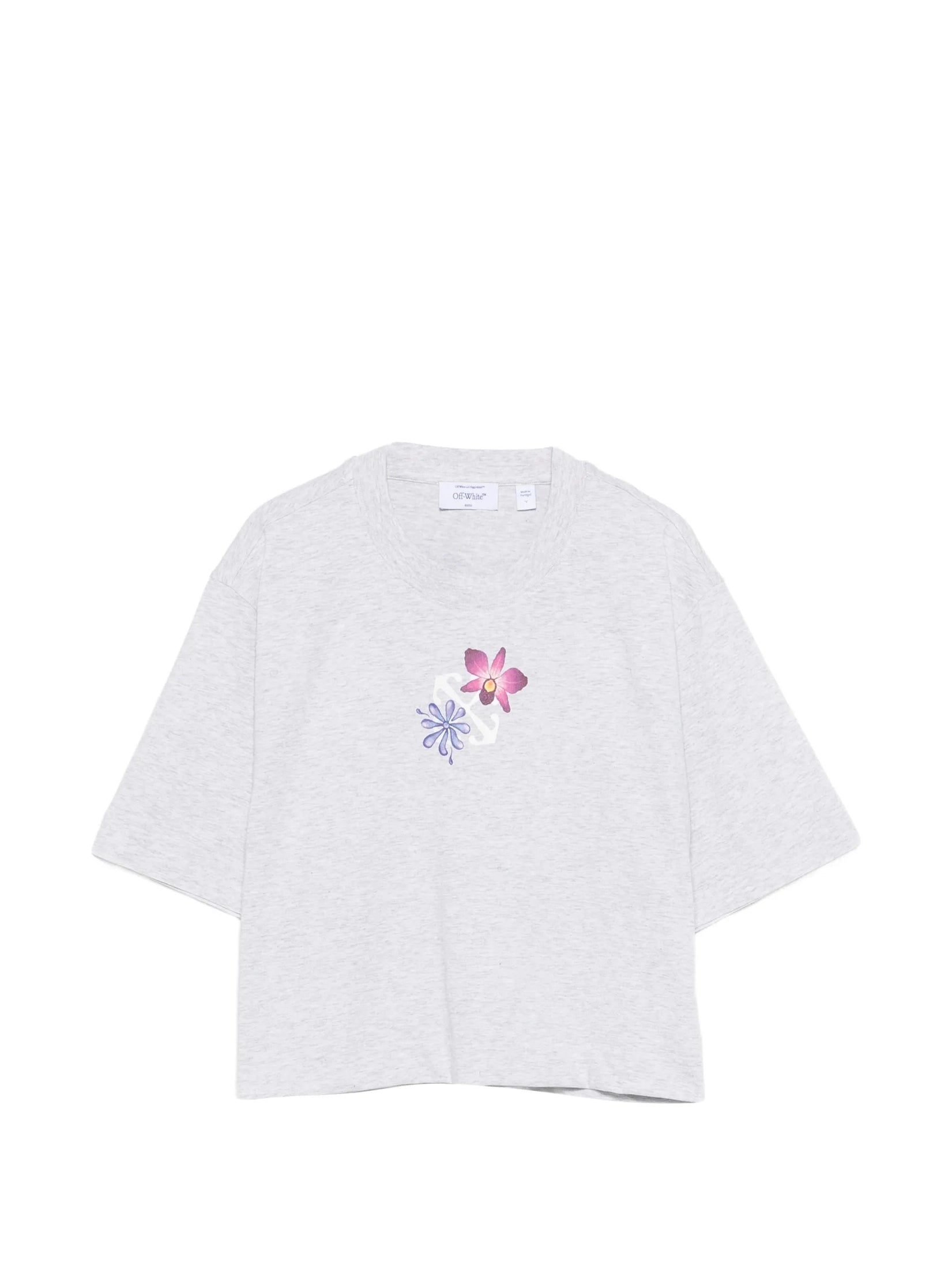 Mini arrow soft life crop tee gray melan