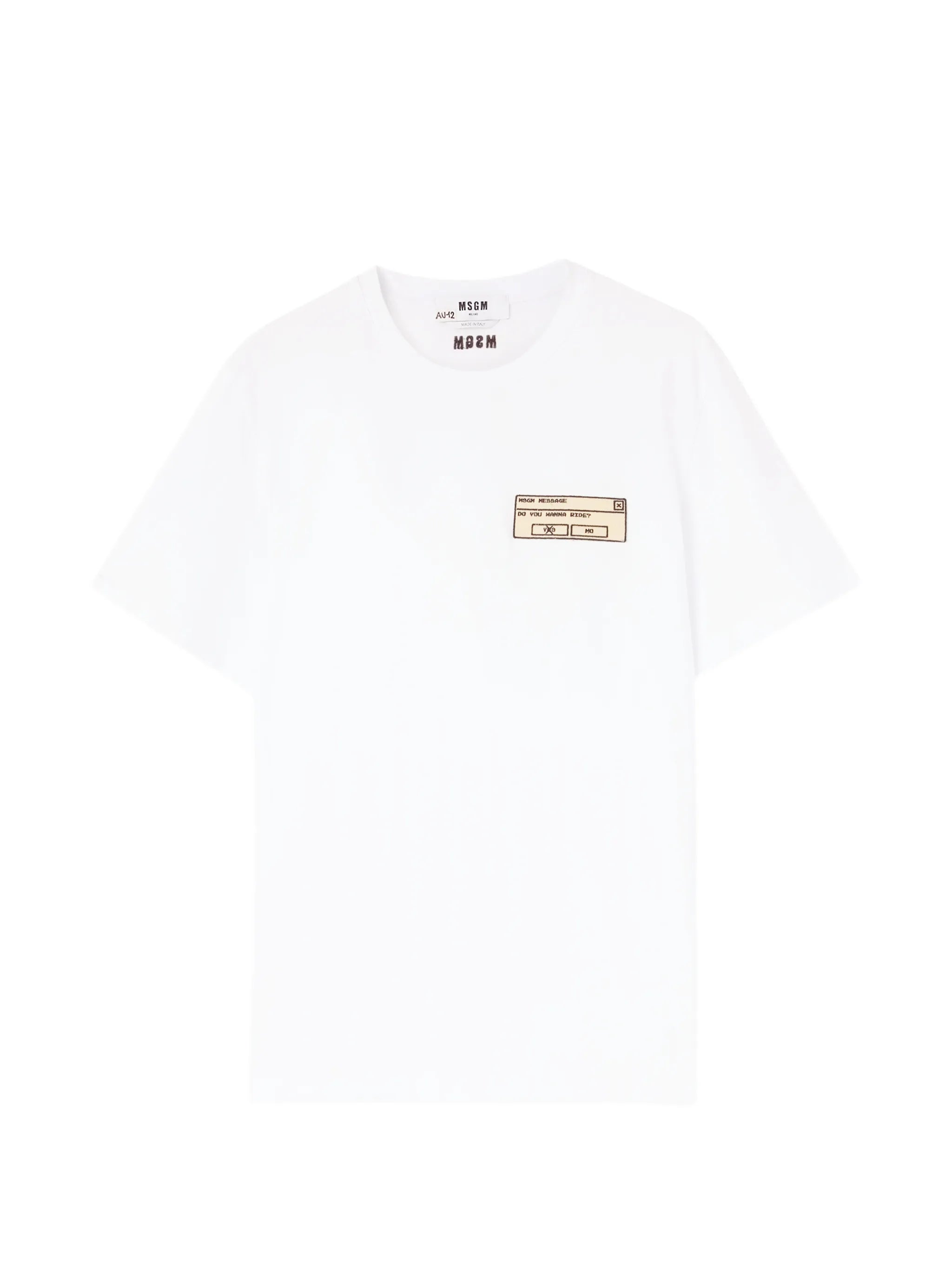 White long-sleeve cotton jersey T-shirt