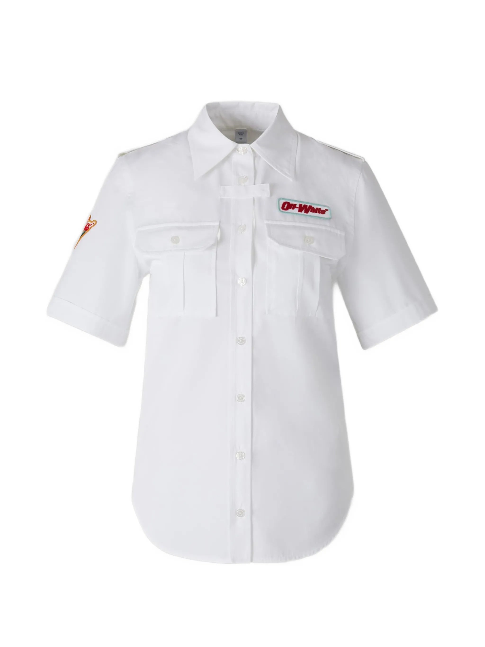 Popeline s/s fitted shirt white haute