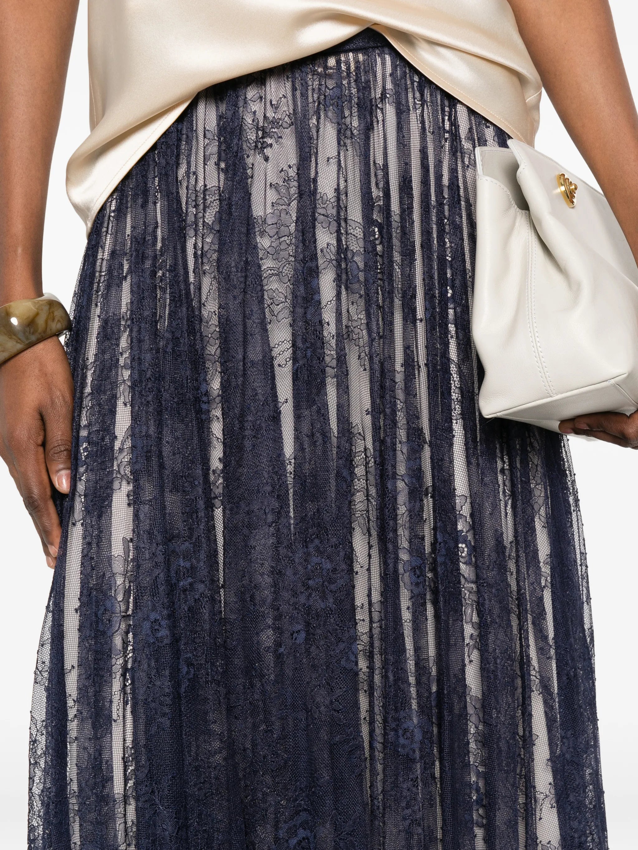 Alberta Ferretti laced maxi skirt
