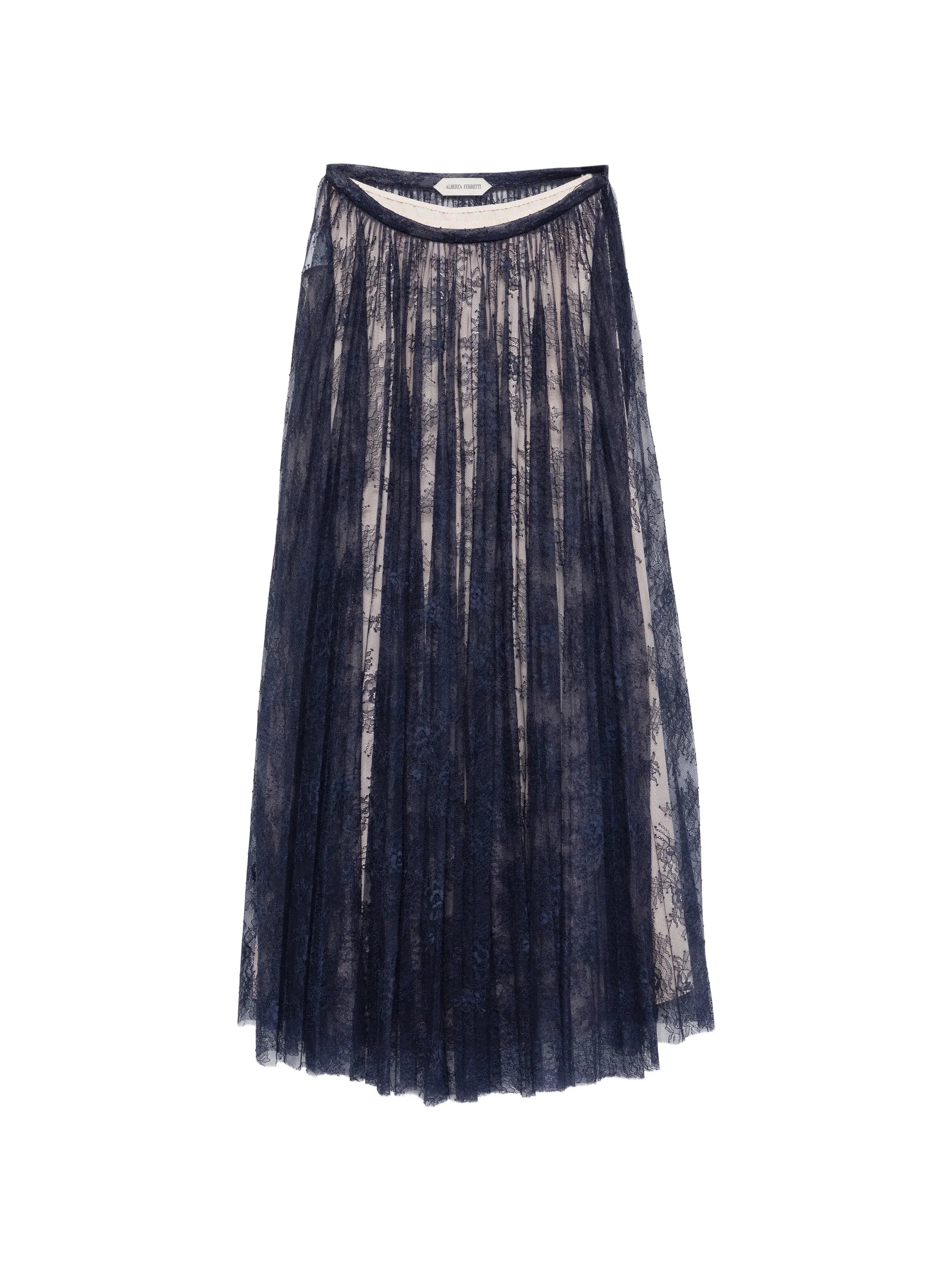 Alberta Ferretti laced maxi skirt