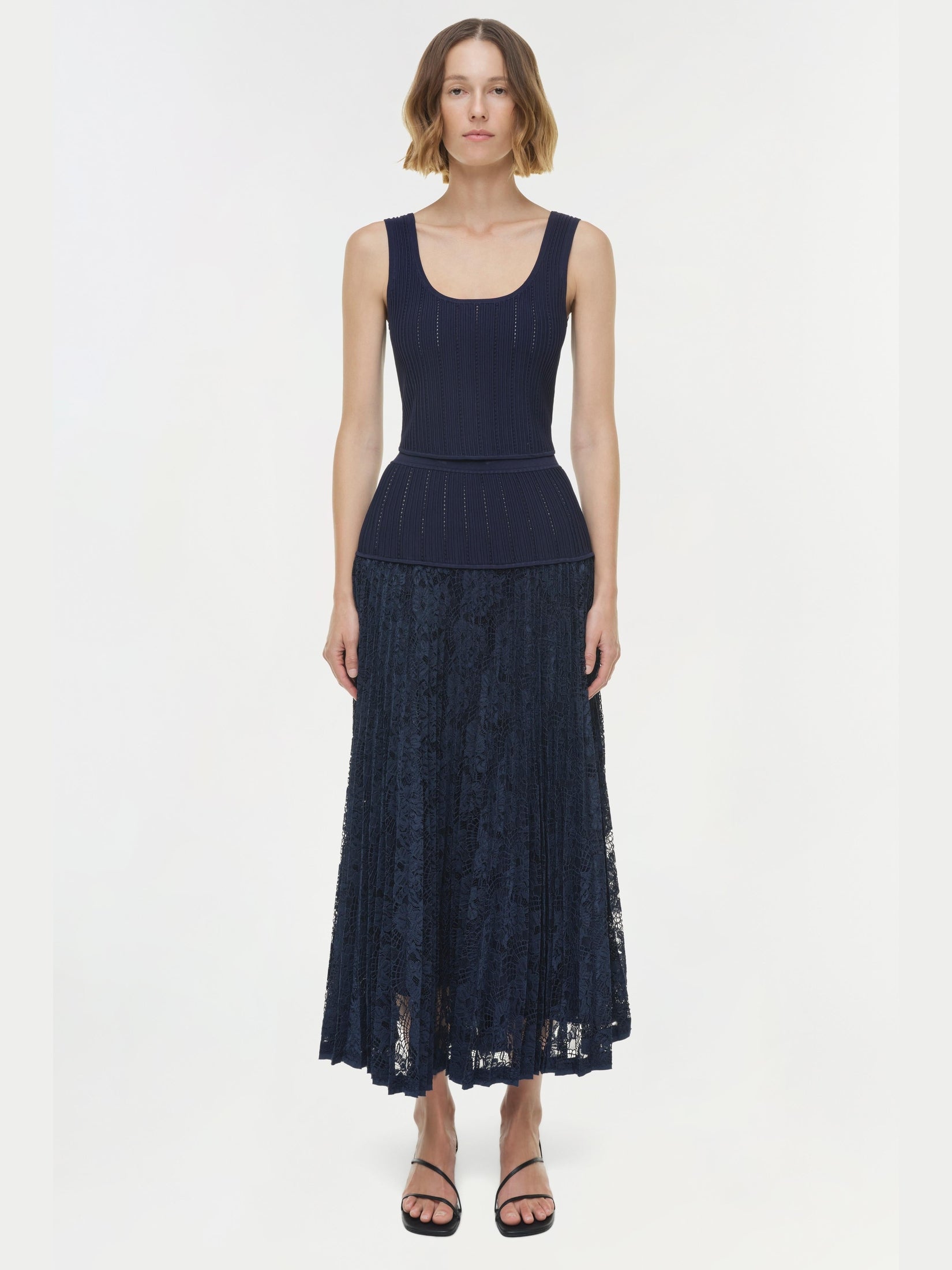 Verona lace midi skirt
