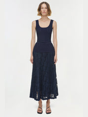 Verona lace midi skirt