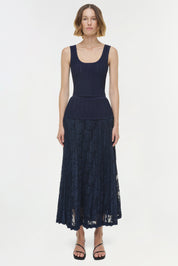 Verona lace midi skirt