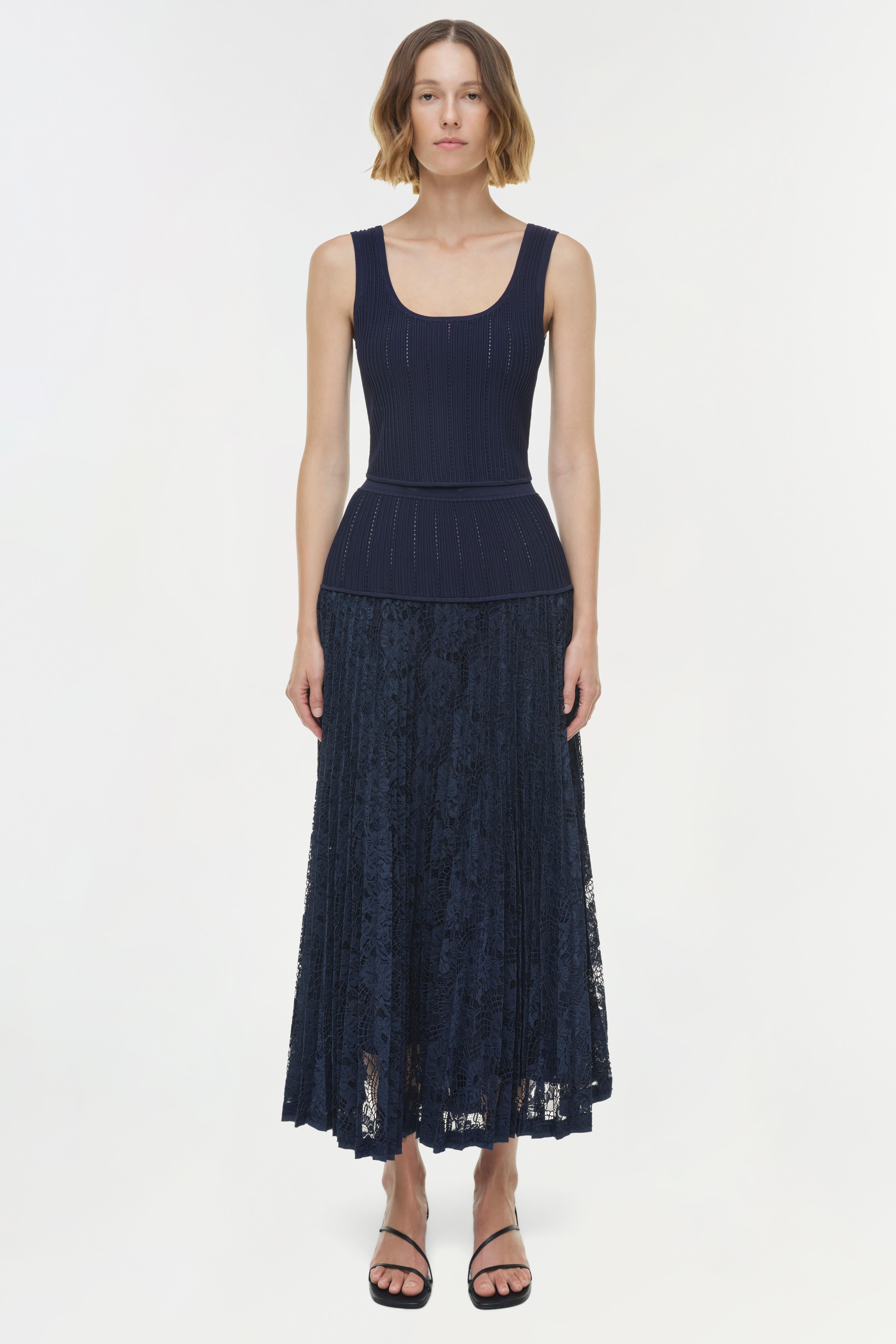 Verona lace midi skirt