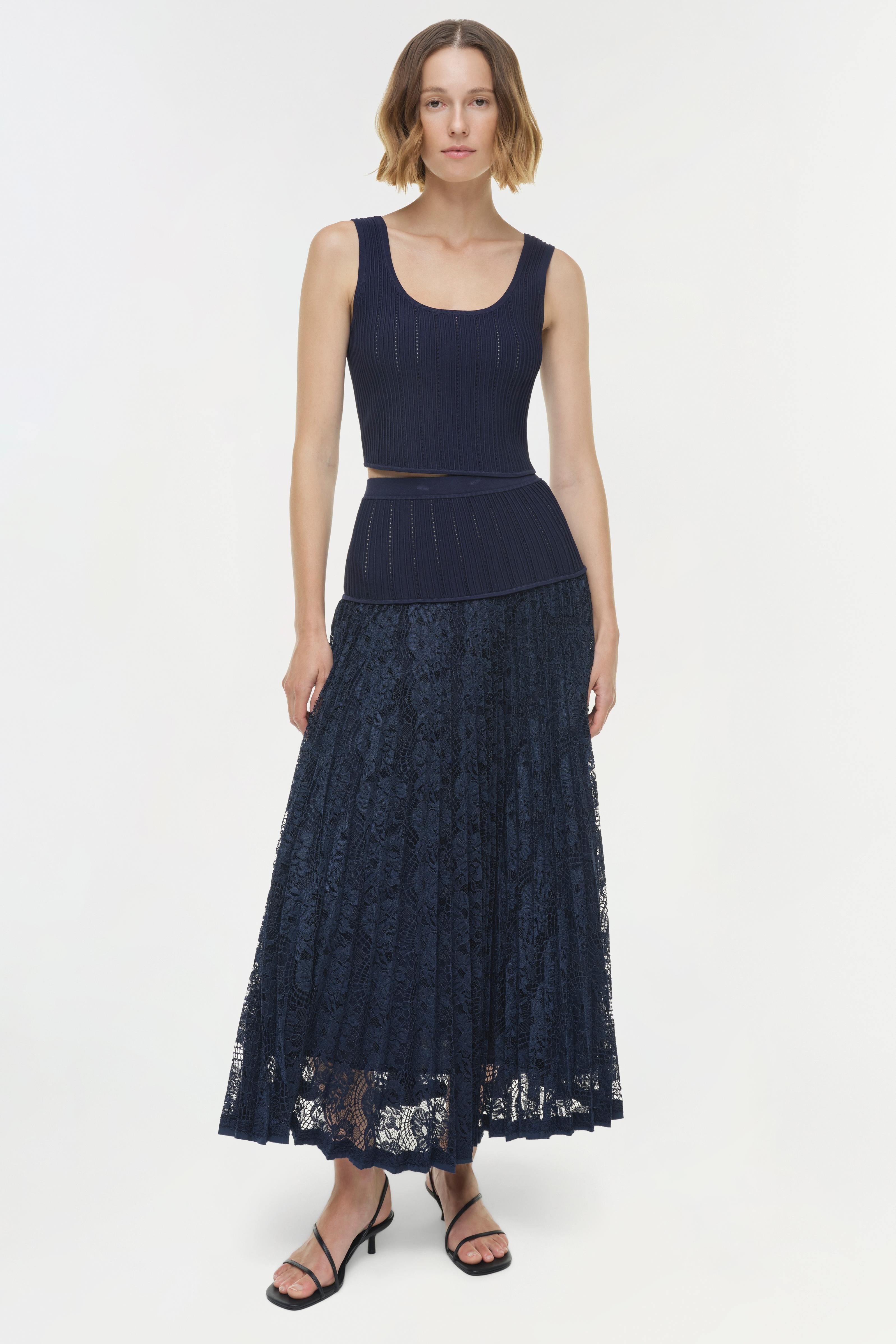 Verona lace midi skirt