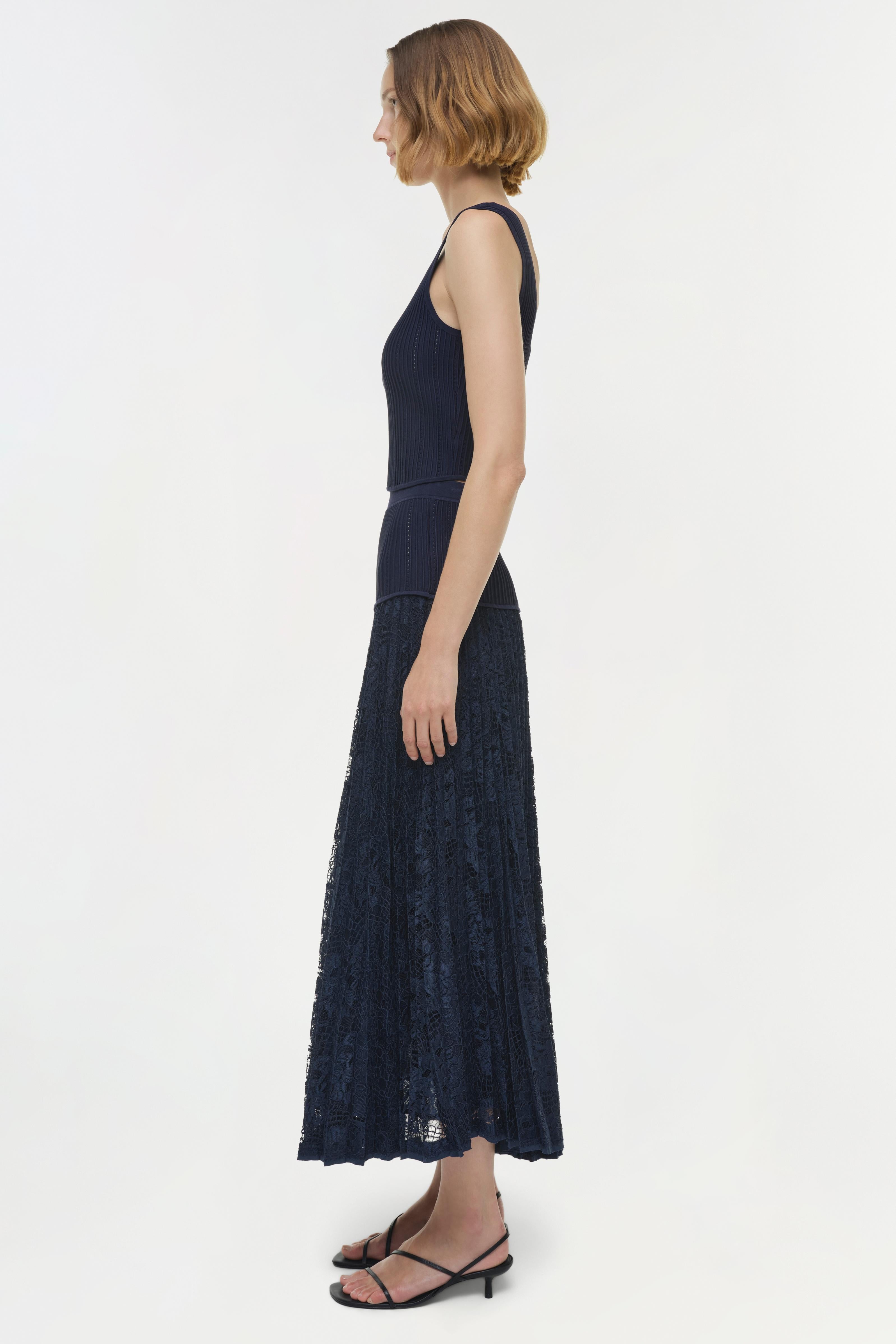Verona lace midi skirt