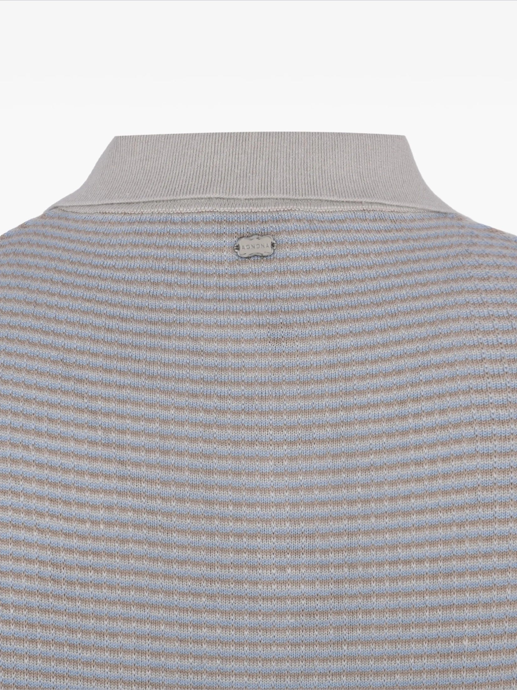 Polo knit flora 2/50 + linsee 2/60 - fin 14 - rigato