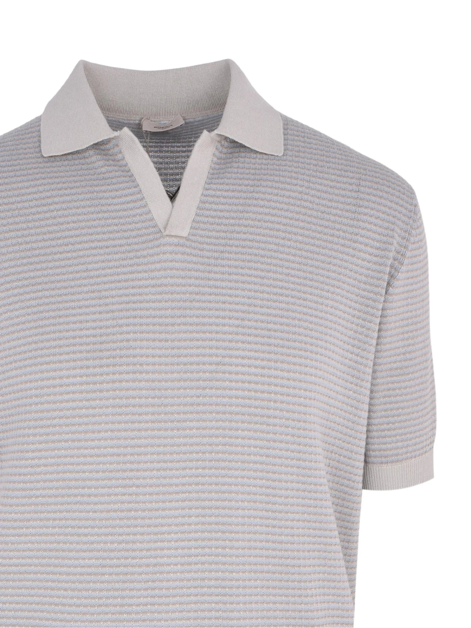 Polo knit flora 2/50 + linsee 2/60 - fin 14 - rigato