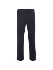 Long formal trouser cotton stretch garment dyed