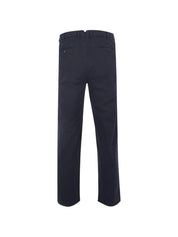 Long formal trouser cotton stretch garment dyed