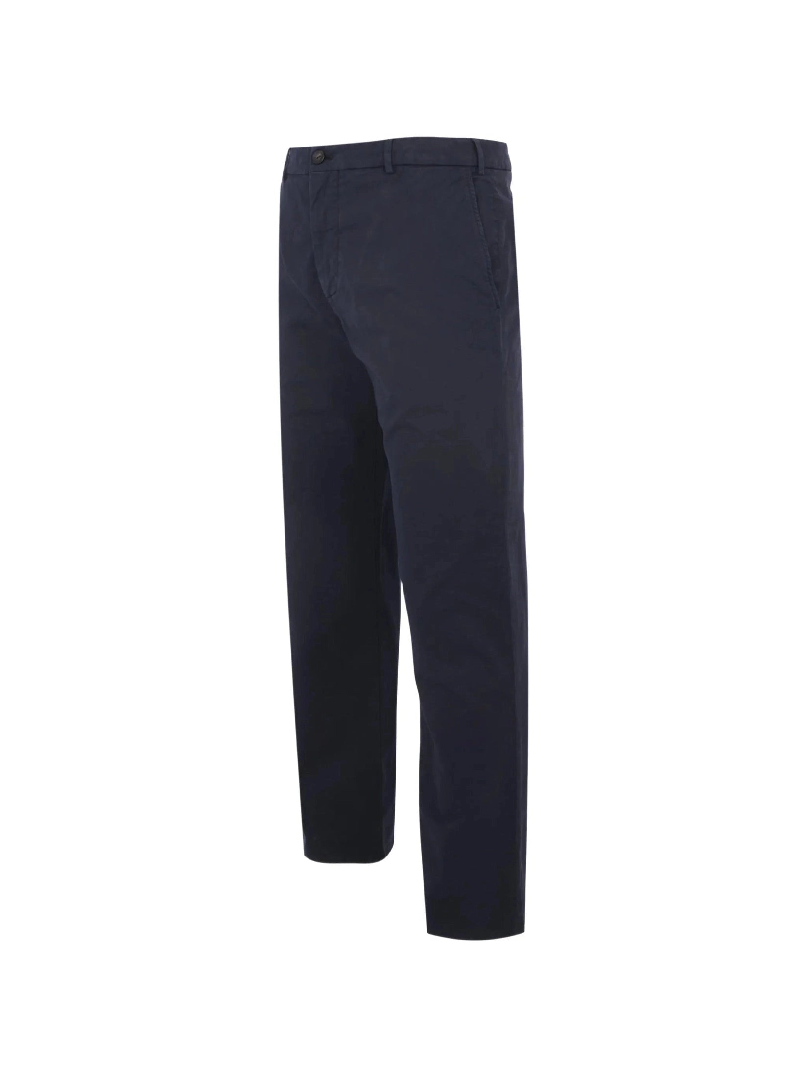 Long formal trouser cotton stretch garment dyed