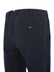 Long formal trouser cotton stretch garment dyed