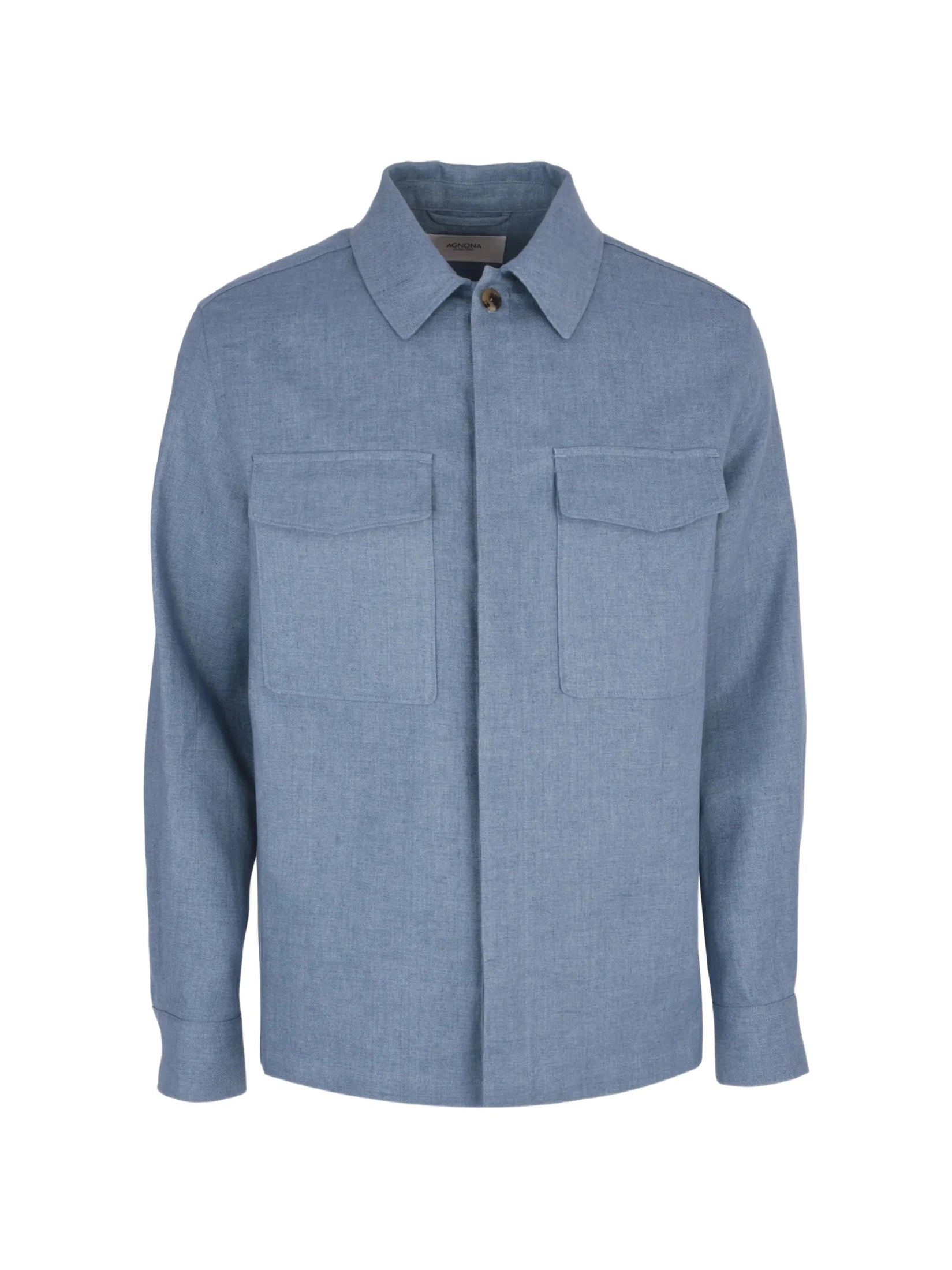 Overshirt bonded delave linen