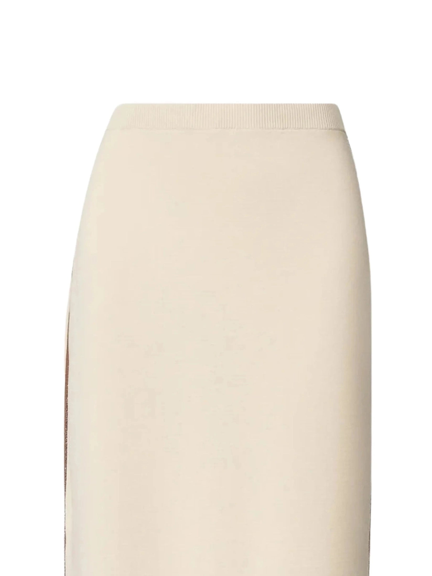Cotton midi pencil skirt contrast trim and filo diamante