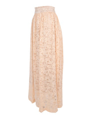 Lace gathered maxi skirt