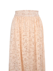 Lace gathered maxi skirt