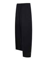 Linen cloth trousers with elastic waistband