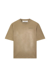Journey unisex t-shirt dyed gauze cotton jersey bleaching effect with embroidery