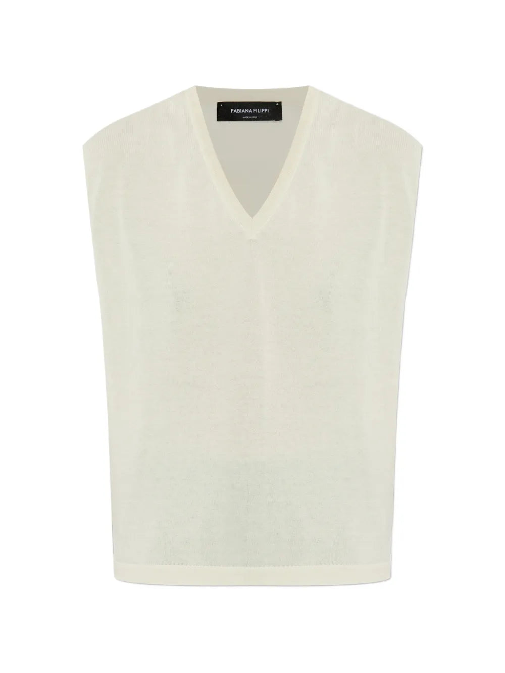 Cotton v neck cape with tulle detail on collar
