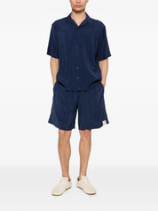 Elasticated-waist Cupro shorts