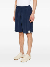 Elasticated-waist Cupro shorts