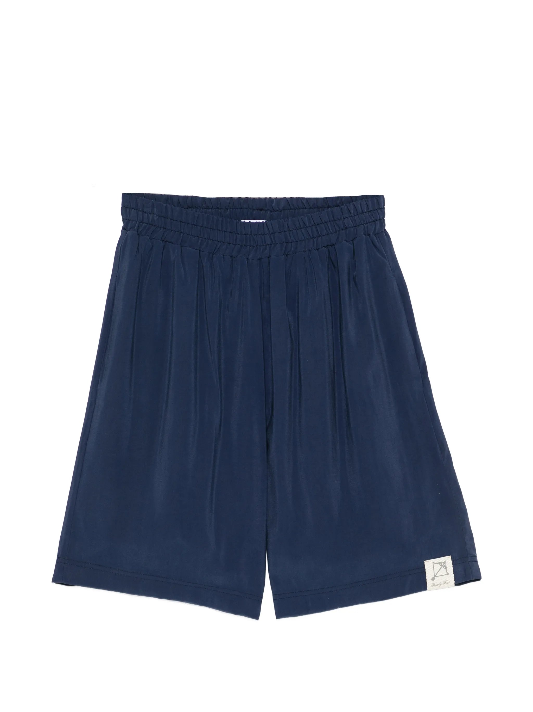 Elasticated-waist Cupro shorts