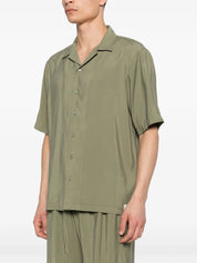 Camp-collar short-sleeve shirt