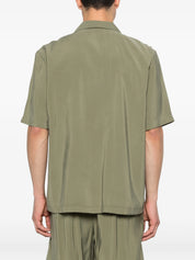 Camp-collar short-sleeve shirt