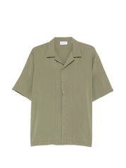Camp-collar short-sleeve shirt