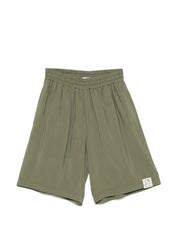 Cupro elasticated-trim shorts