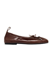 Rosalind patent brown leather ballet flats