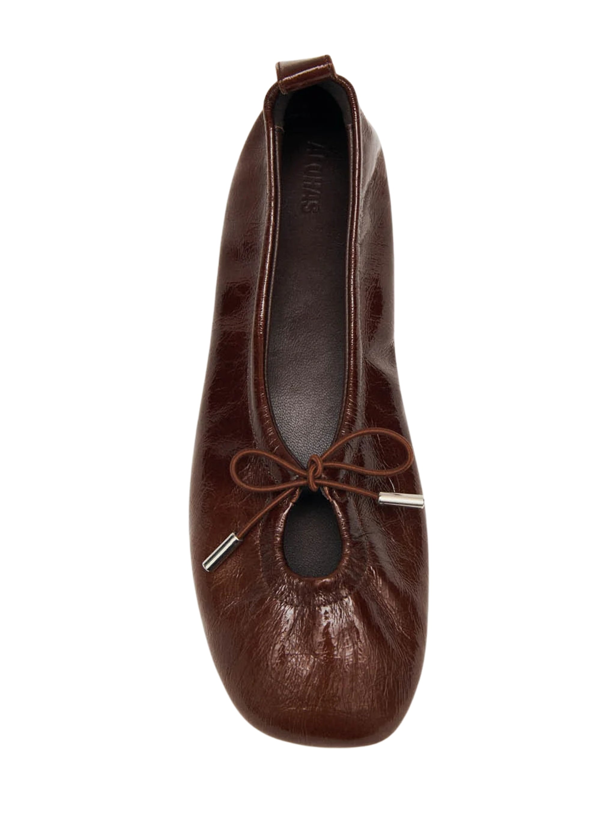 Rosalind patent brown leather ballet flats